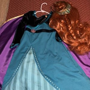 Anna Frozen Costume with Wig